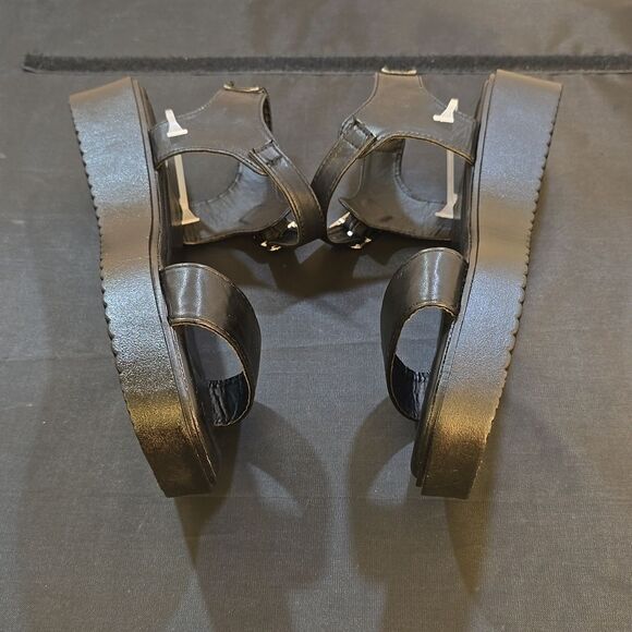 BRAND NEW NICOLE MILLER PLATFORM WEDGE WITH ANKLE STRAP, WOMEN'S SANDAL - Picture 15 of 15